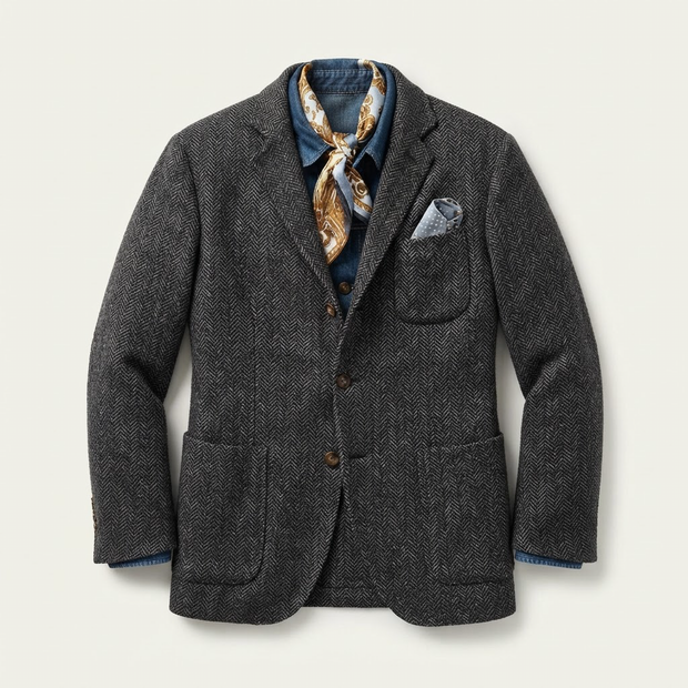 Herringbone Tweed Blazer