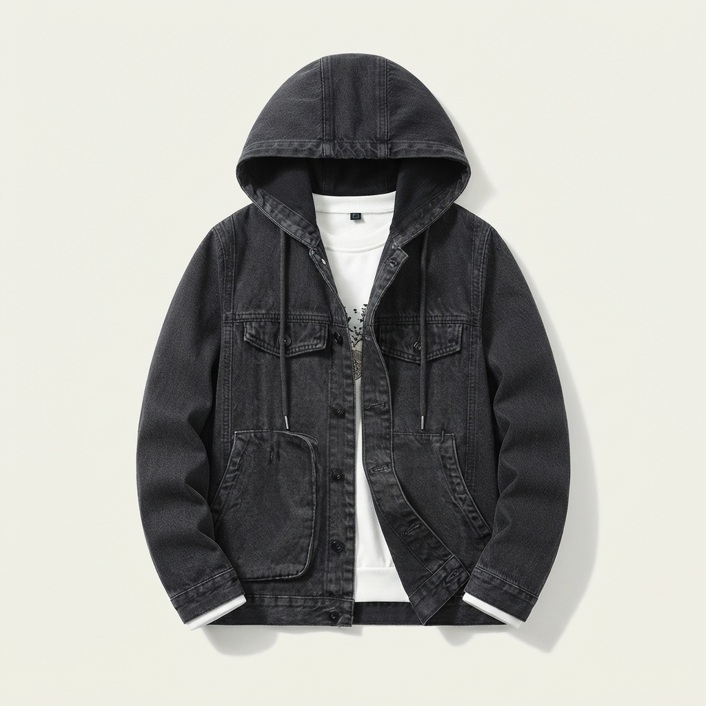 Hooded Denim Jacket
