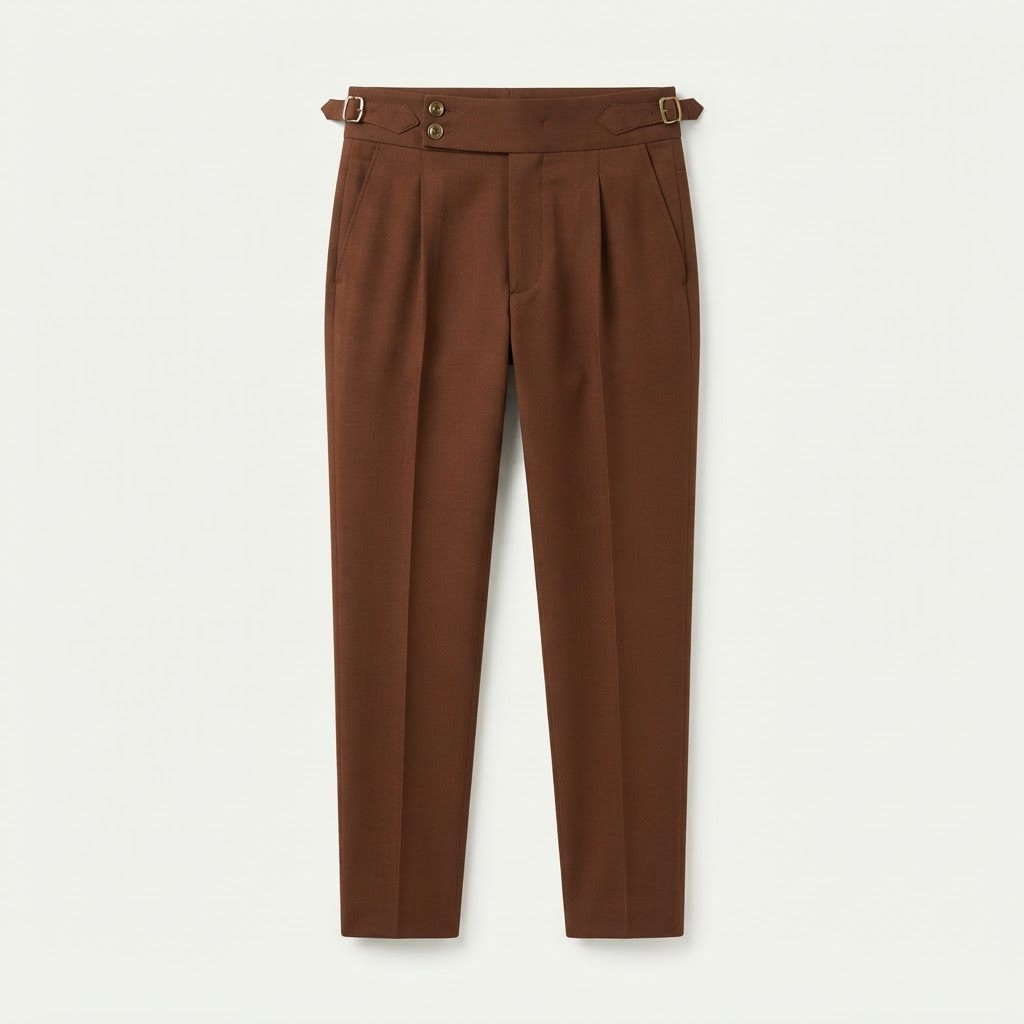 Pleated Side-Adjuster Trousers