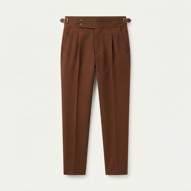 Pleated Side-Adjuster Trousers