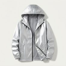 Silver Shine Hooded Bomber