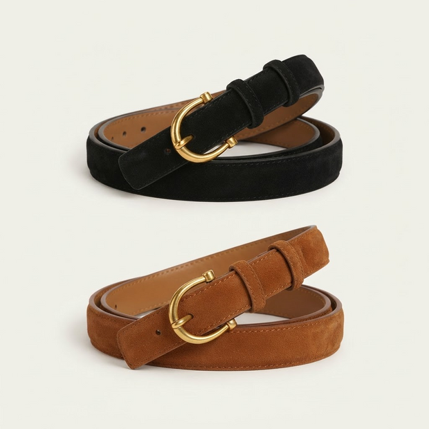 Suede Pin Buckle Belt
