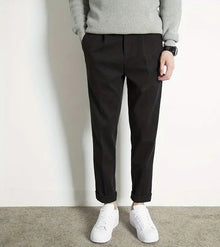 Wool Drape Straight Trousers